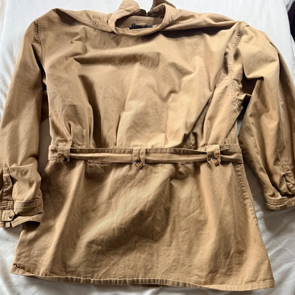 J. Peterman Safari Utility Field Travel Khaki Coat